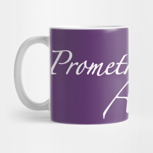 Promethea Arts white line logo Mug